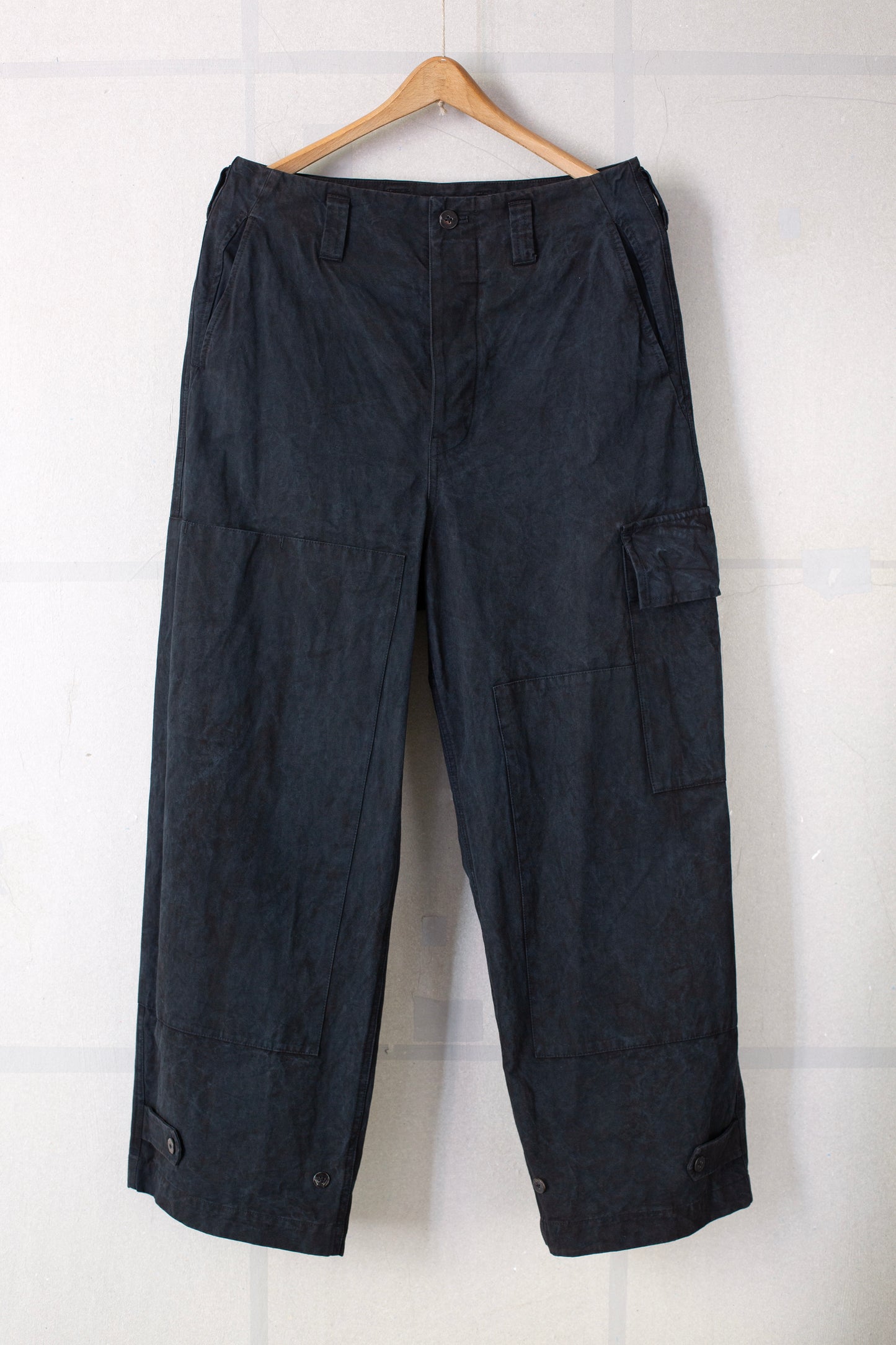 Double Knee Cargo Pants - Heavy Weight in Indigo & Sumi Natural Dye