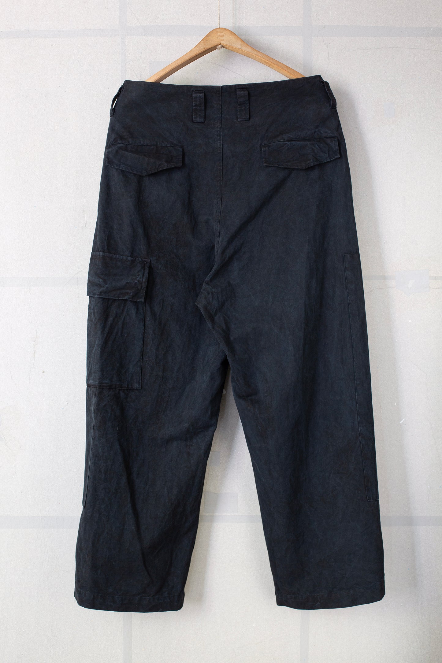 Double Knee Cargo Pants - Heavy Weight in Indigo & Sumi Natural Dye