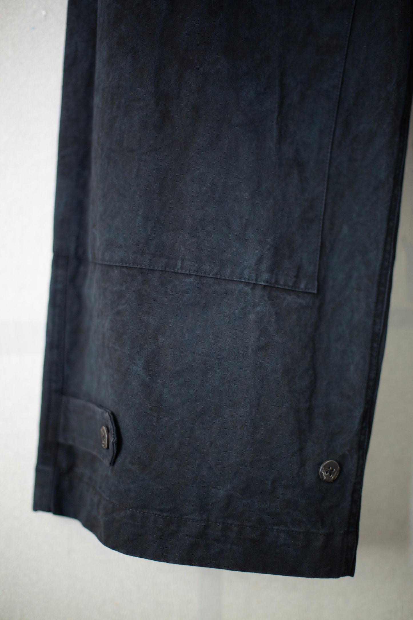 Double Knee Cargo Pants - Heavy Weight in Indigo & Sumi Natural Dye