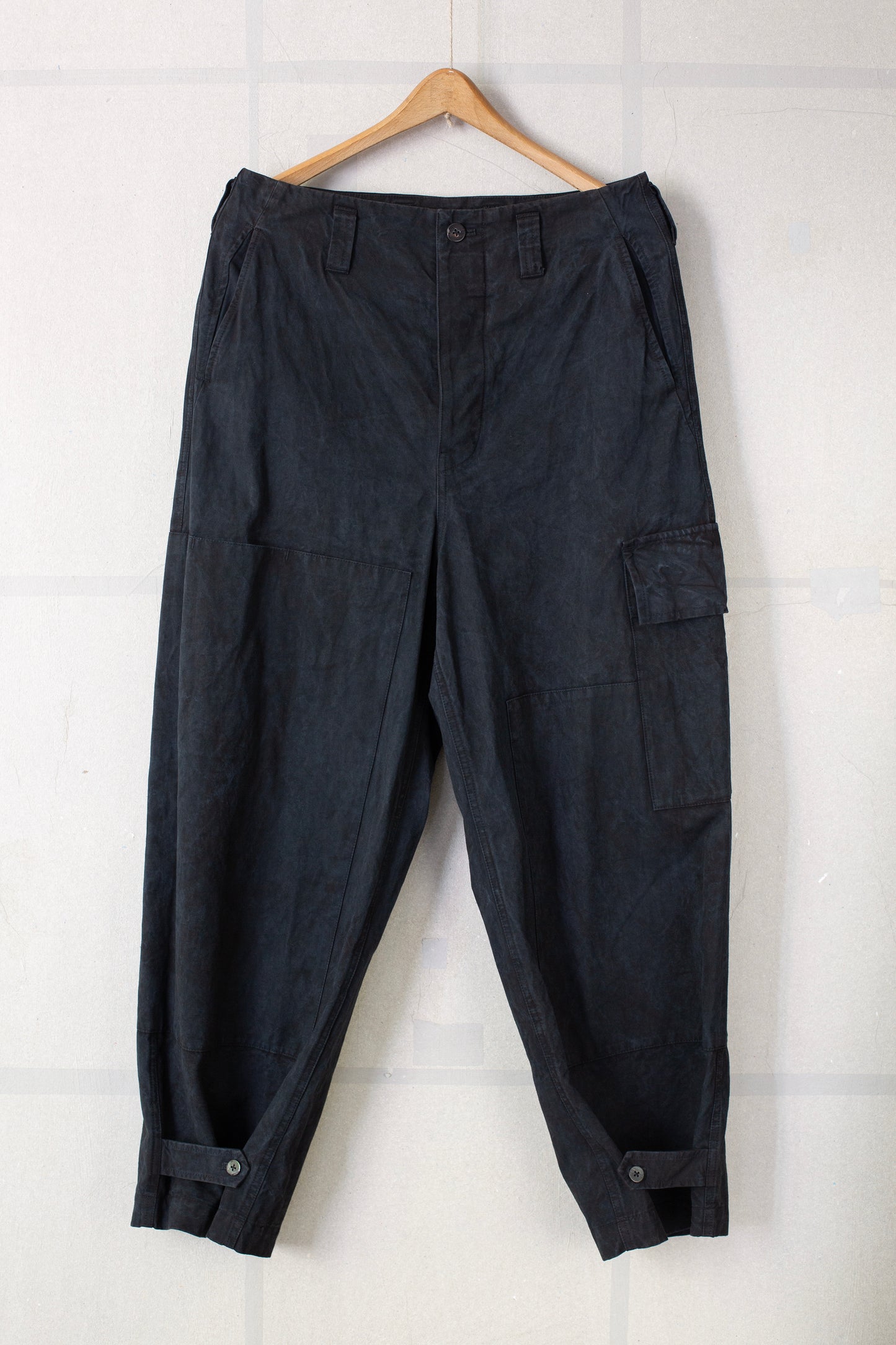 Double Knee Cargo Pants - Heavy Weight in Indigo & Sumi Natural Dye