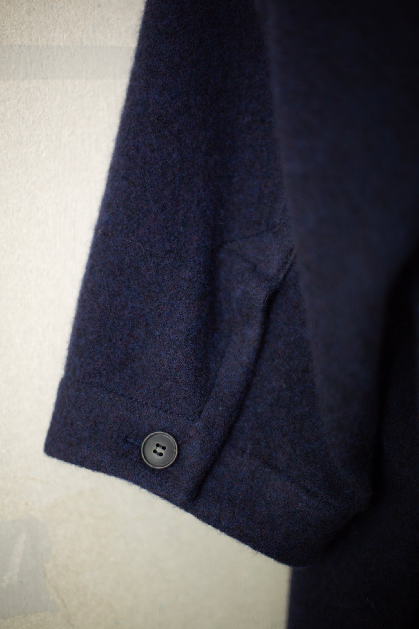 COAT#34 - BRUSHED ALPACA WOOL MIDNIGHT