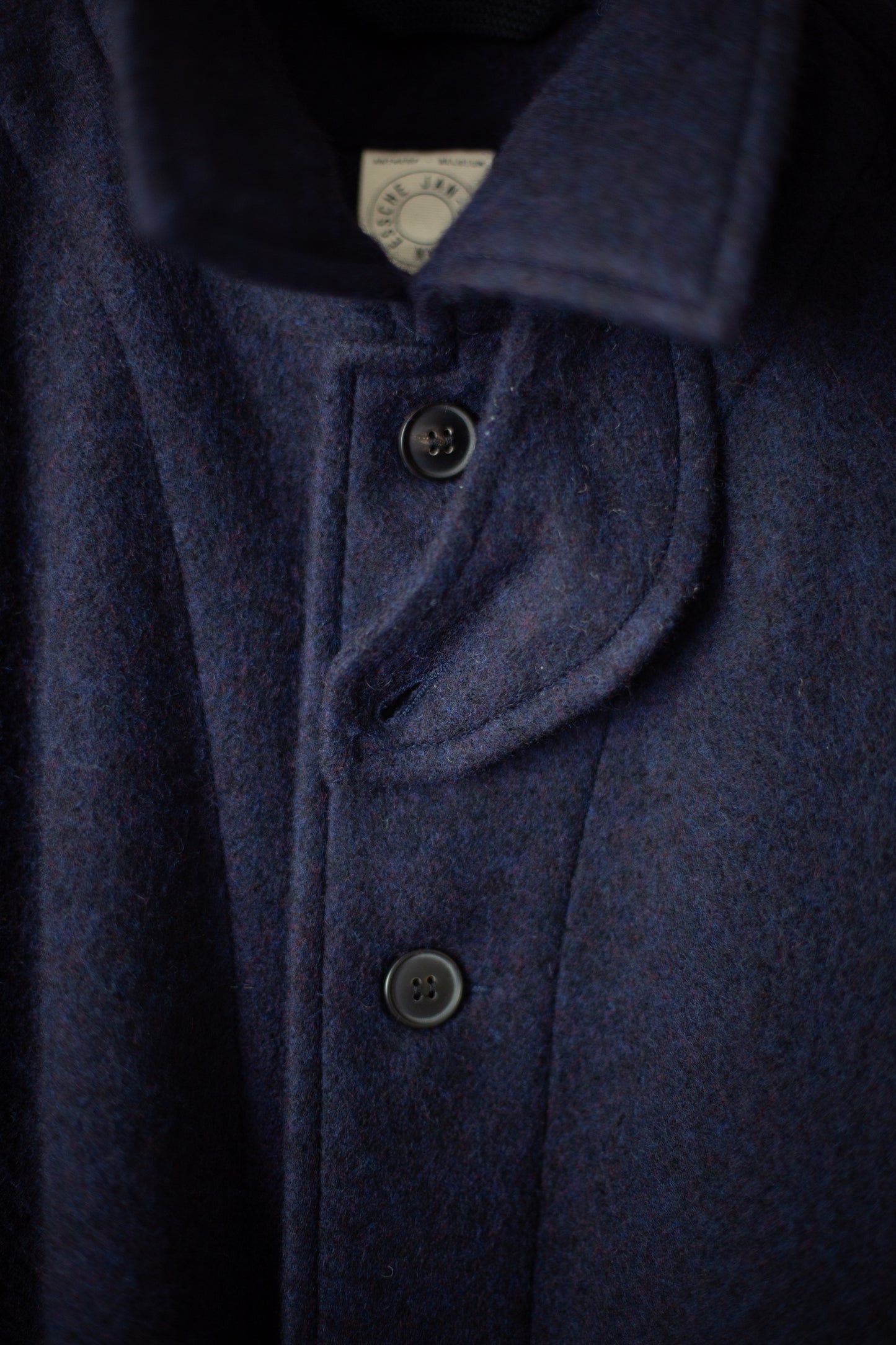 COAT#34 - BRUSHED ALPACA WOOL MIDNIGHT