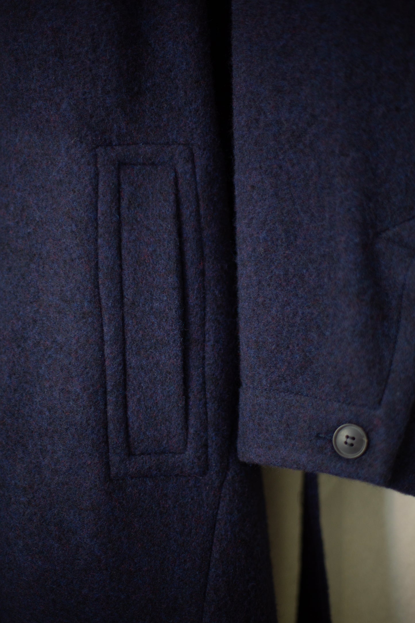 COAT#34 - BRUSHED ALPACA WOOL MIDNIGHT