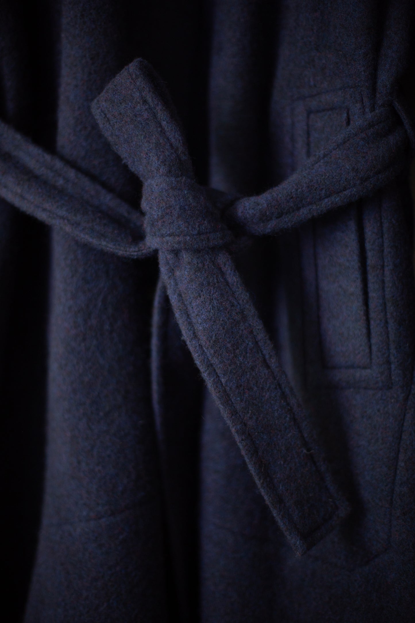 COAT#34 - BRUSHED ALPACA WOOL MIDNIGHT