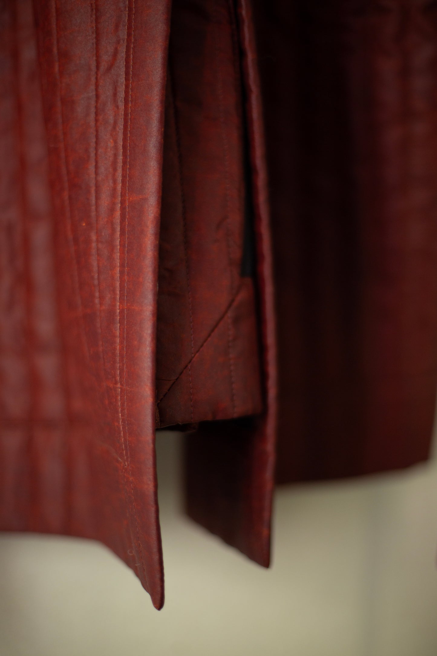 COAT#34 - SHULIANG SILK PADDED OXBLOOD