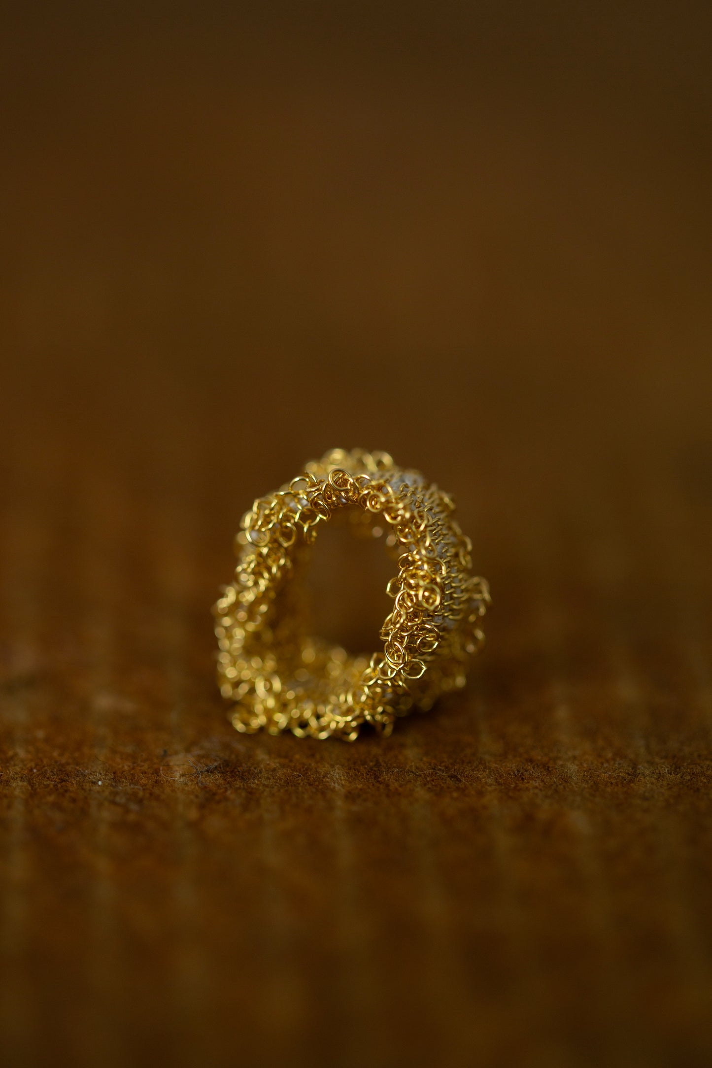 Wide Hand Woven Ring