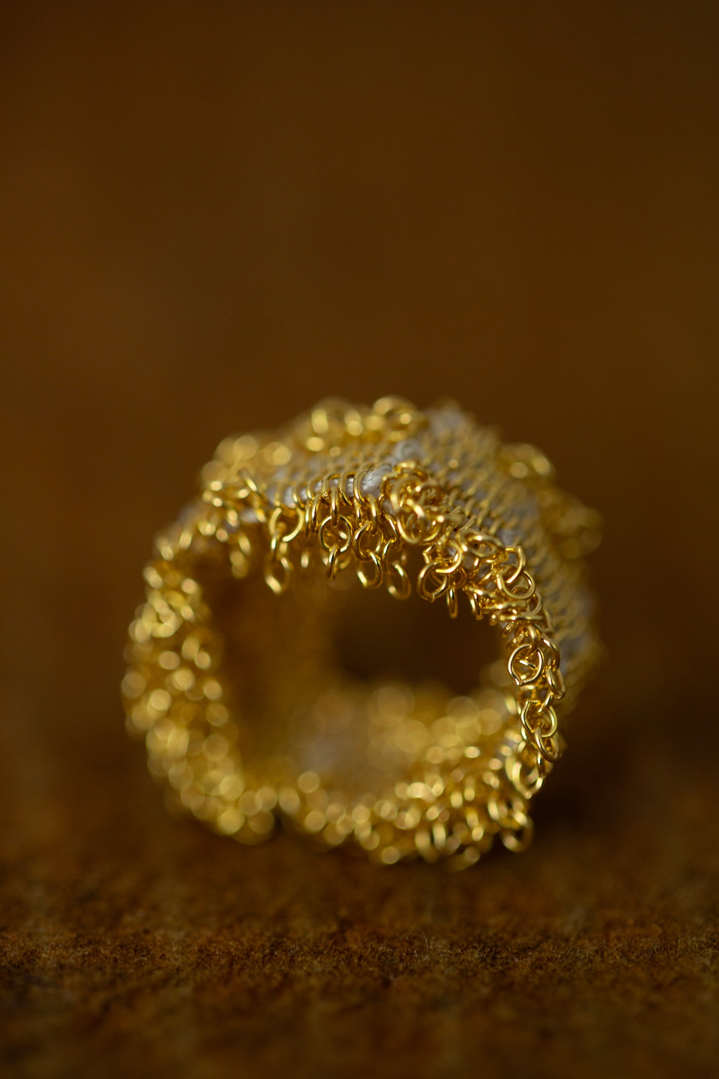 Wide Hand Woven Ring