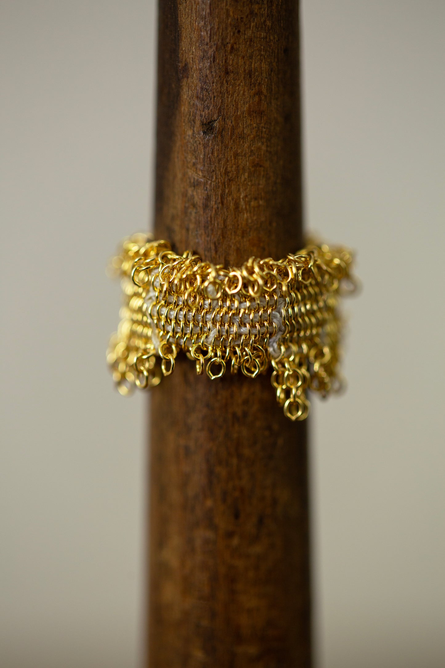 Wide Hand Woven Ring