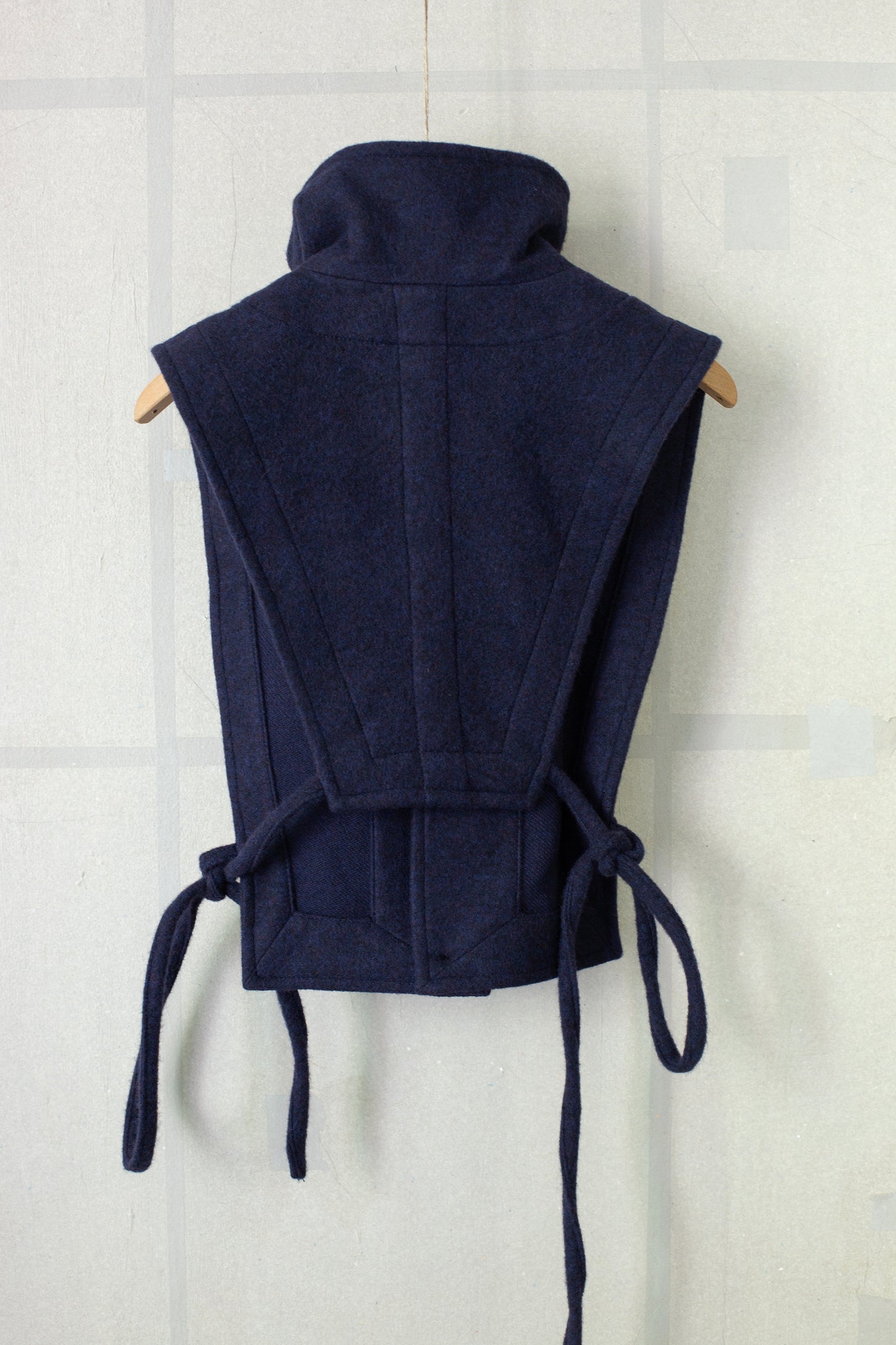 COLLAR PIECE#2 - BRUSHED ALPACA WOOL MIDNIGHT