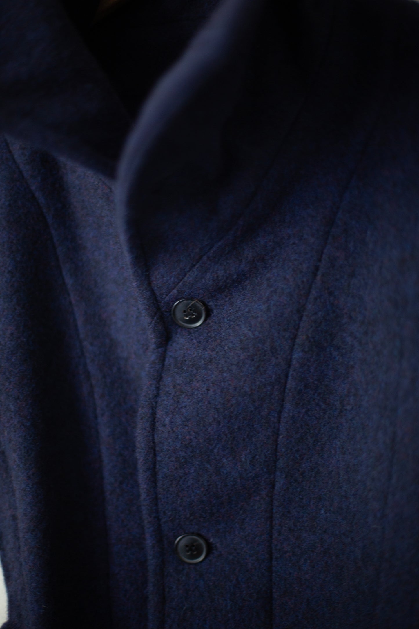 COLLAR PIECE#2 - BRUSHED ALPACA WOOL MIDNIGHT