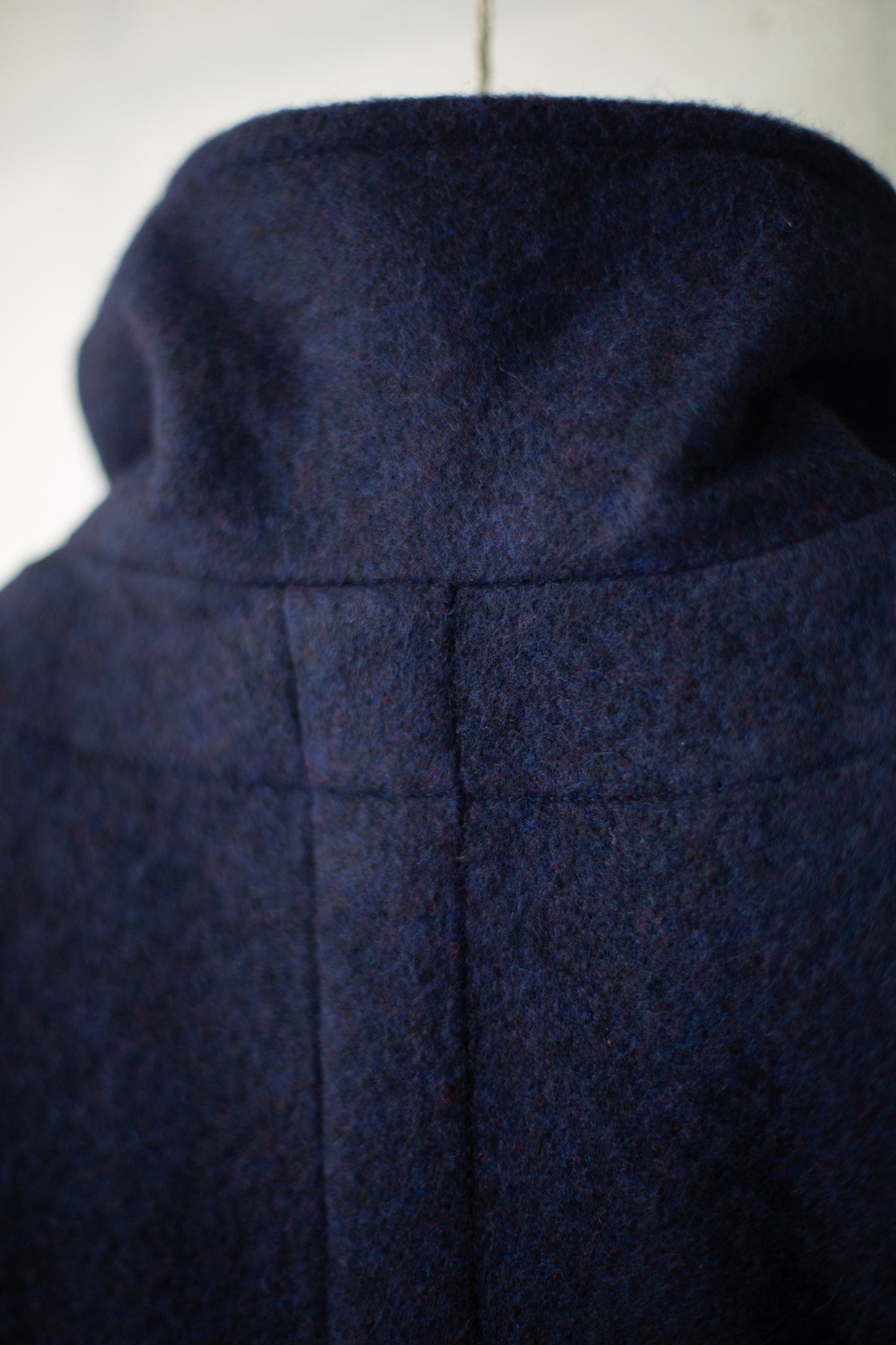 COLLAR PIECE#2 - BRUSHED ALPACA WOOL MIDNIGHT
