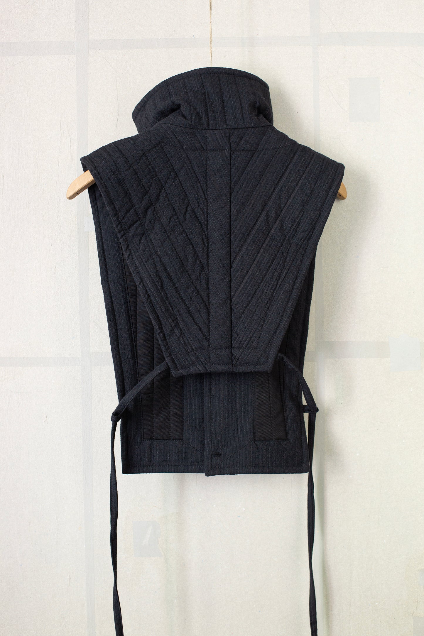 COLLAR PIECE#2 - MEDIUM SEERSUCKER PADDED DARK STRIPED
