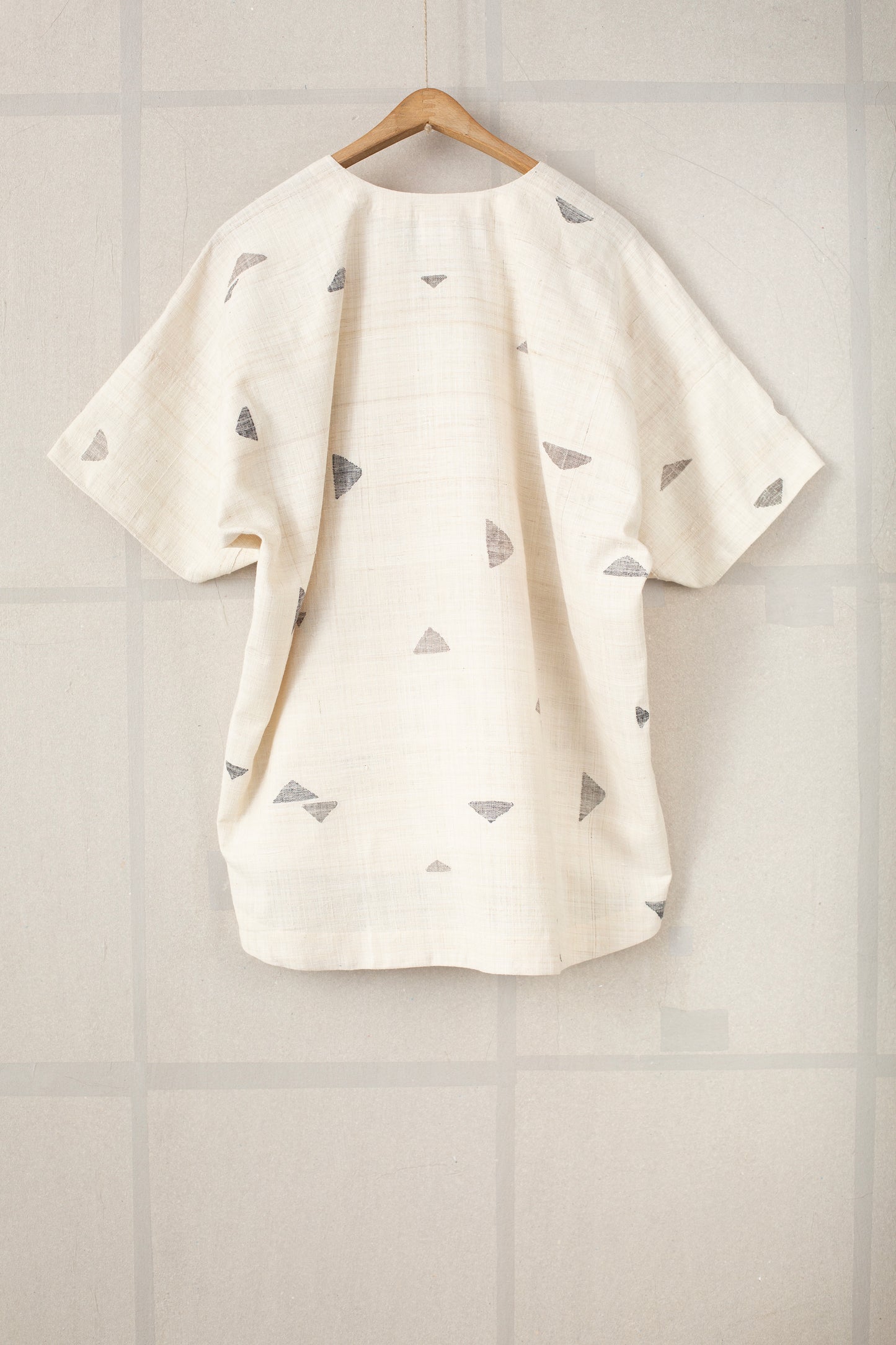 TUNIC#40 - HANDWOVEN GREY PEAKS