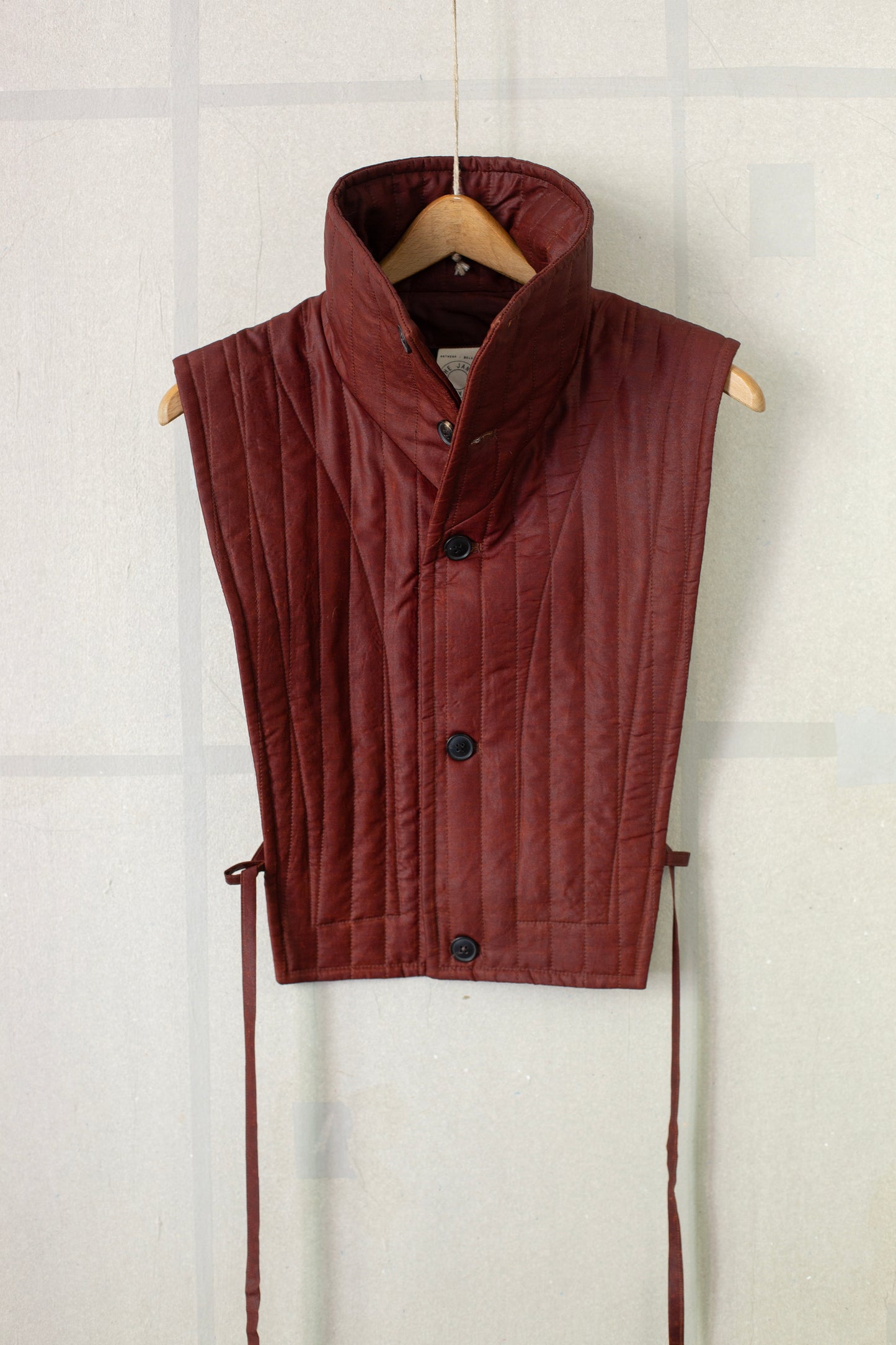 COLLAR PIECE#2 - SHULIANG SILK PADDED OXBLOOD