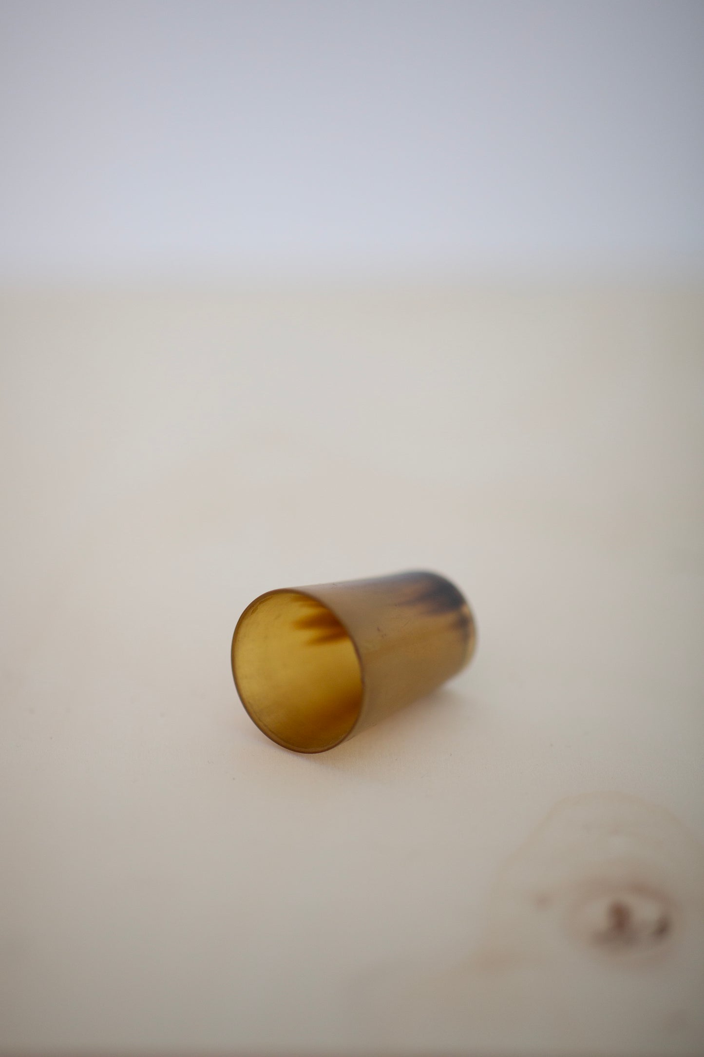 Cow horn cup