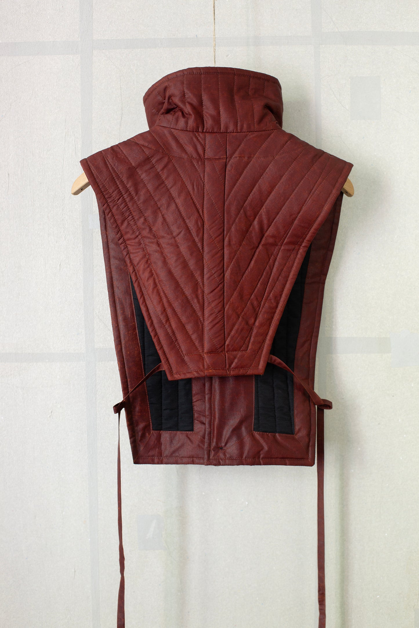 COLLAR PIECE#2 - SHULIANG SILK PADDED OXBLOOD