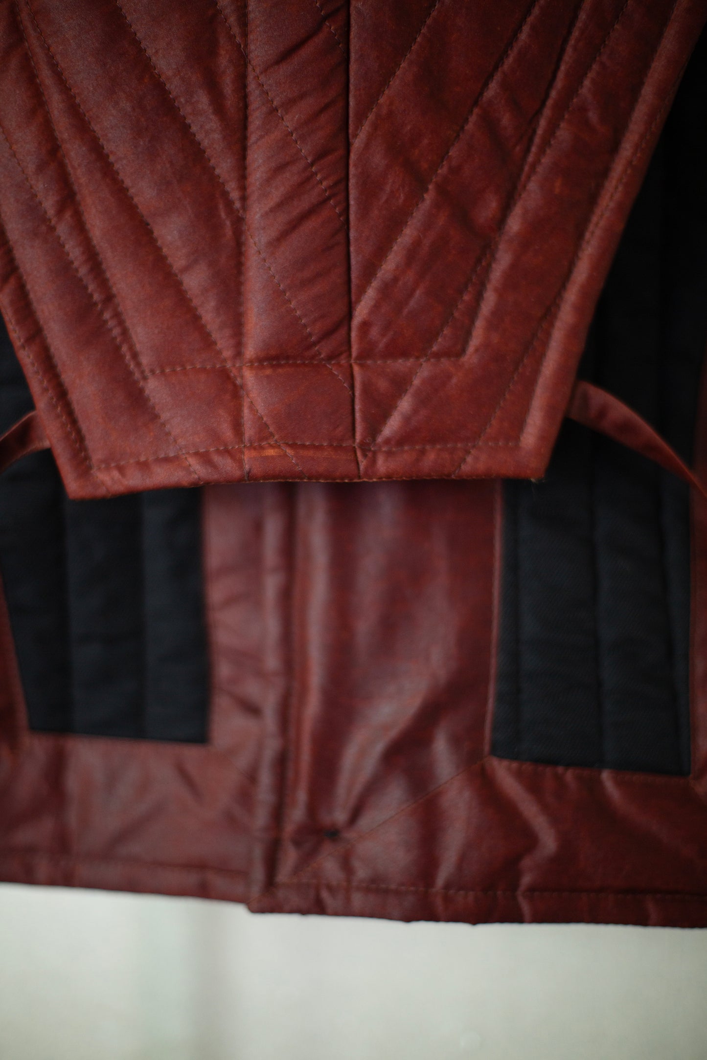 COLLAR PIECE#2 - SHULIANG SILK PADDED OXBLOOD