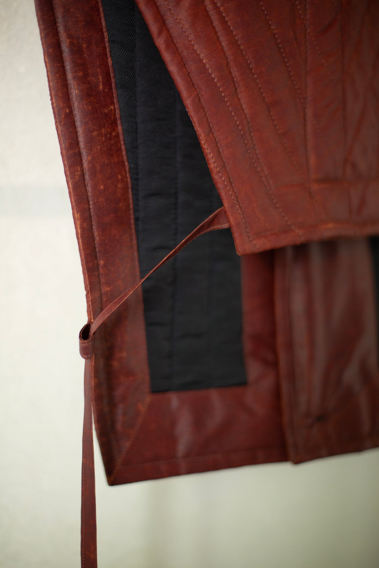 COLLAR PIECE#2 - SHULIANG SILK PADDED OXBLOOD