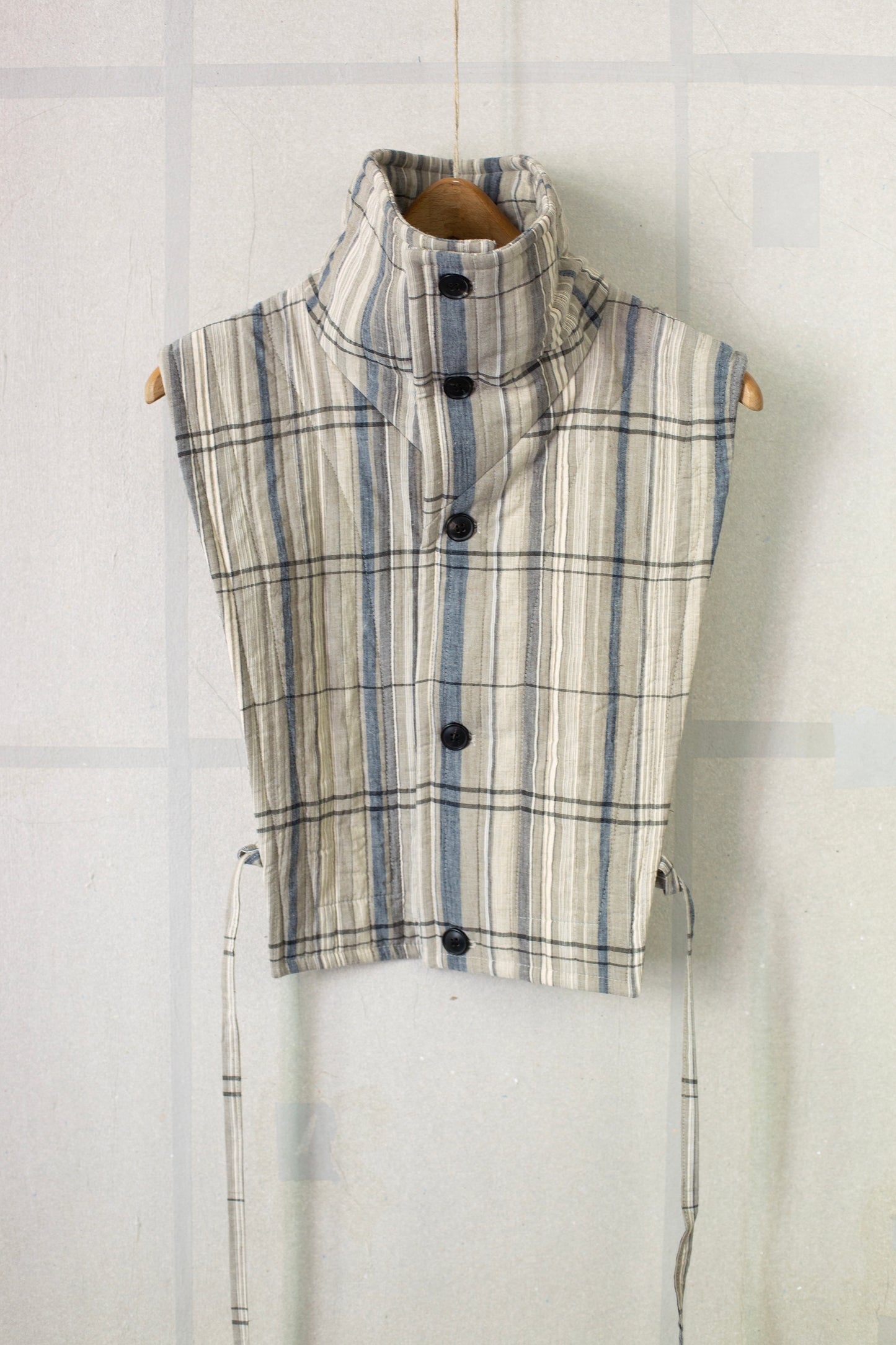 COLLAR PIECE#2 - MADRAS PLAID PADDED PLASTER