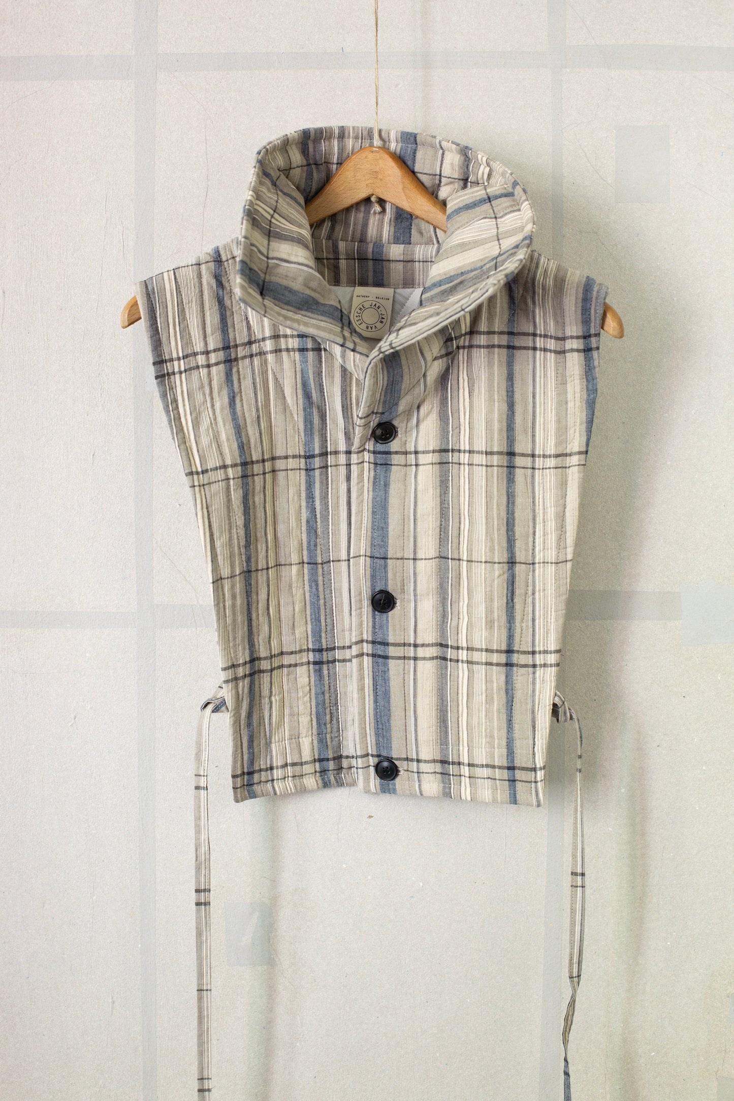 COLLAR PIECE#2 - MADRAS PLAID PADDED PLASTER