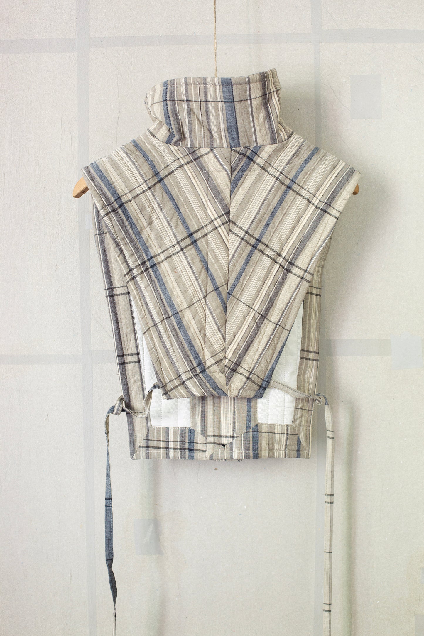 COLLAR PIECE#2 - MADRAS PLAID PADDED PLASTER