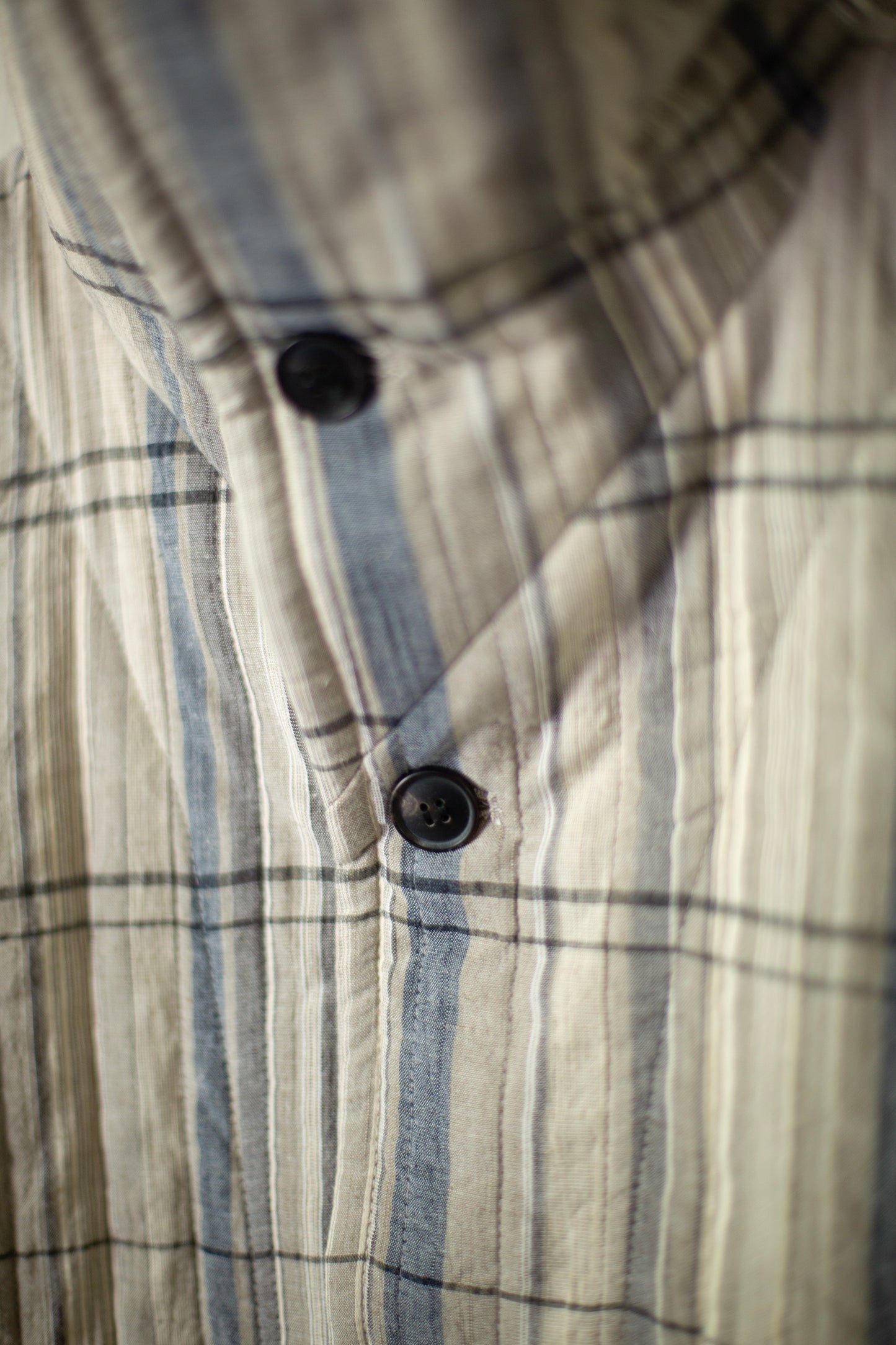 COLLAR PIECE#2 - MADRAS PLAID PADDED PLASTER