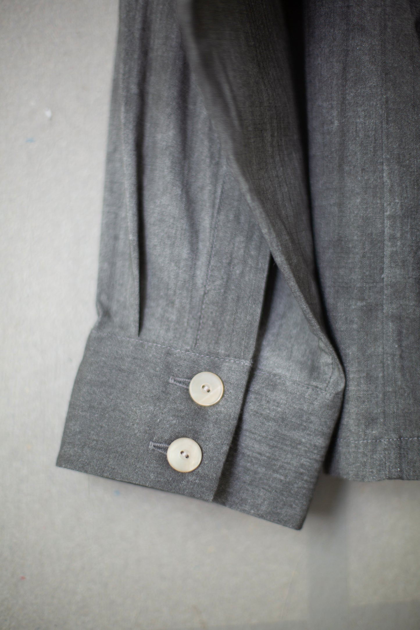 Hand drawn sumi Italian collar shirt