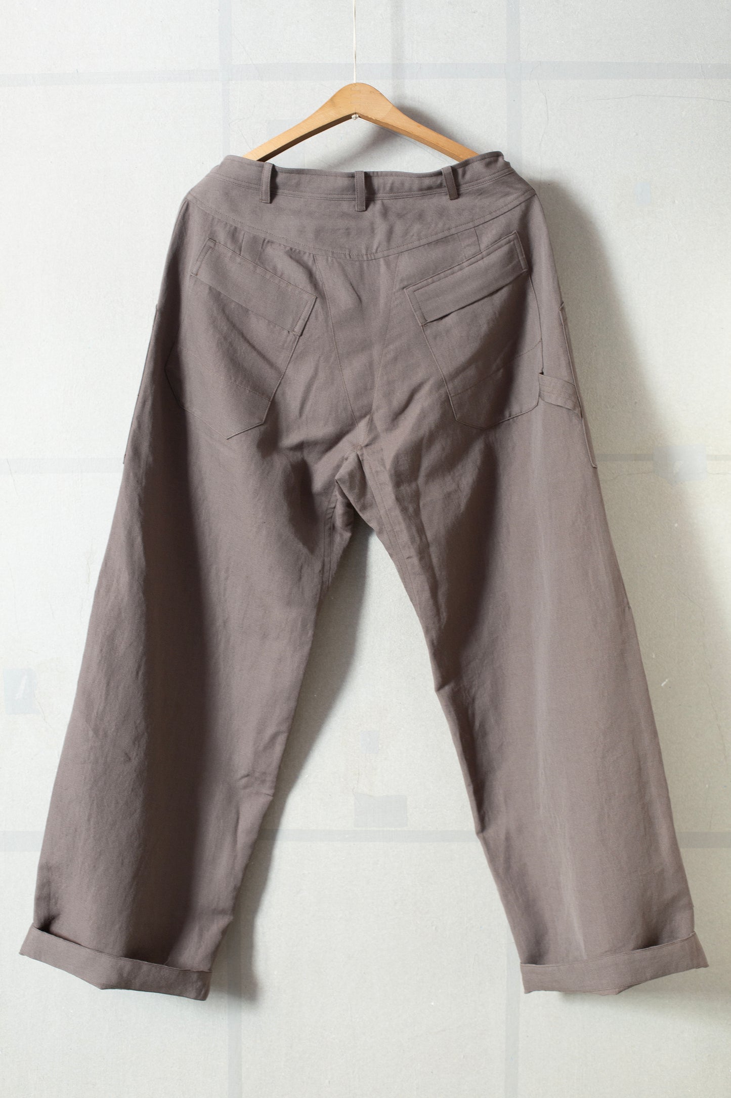 TROUSERS#75 - DOVE WOOL LINEN TWILL