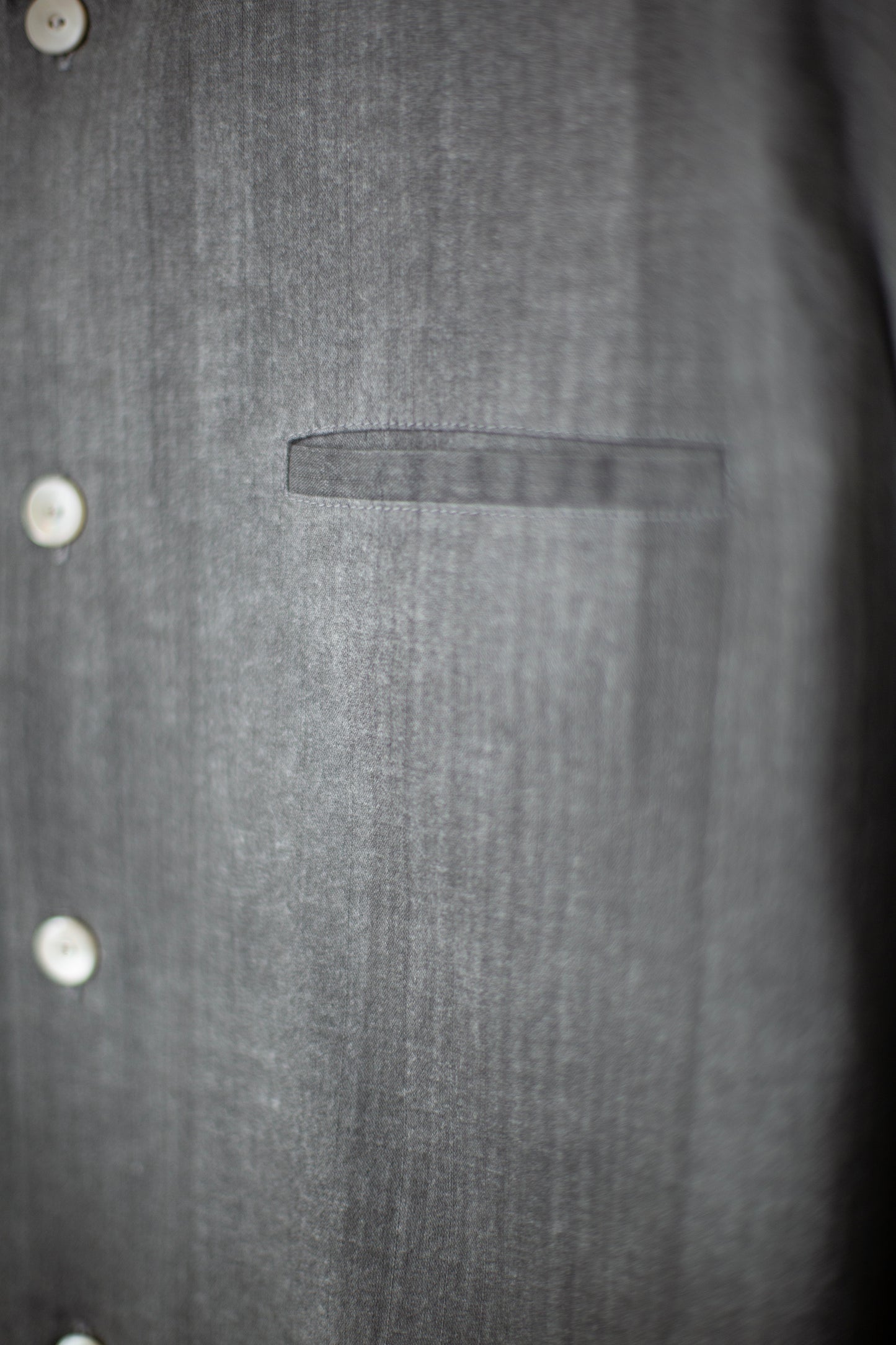 Hand drawn sumi Italian collar shirt