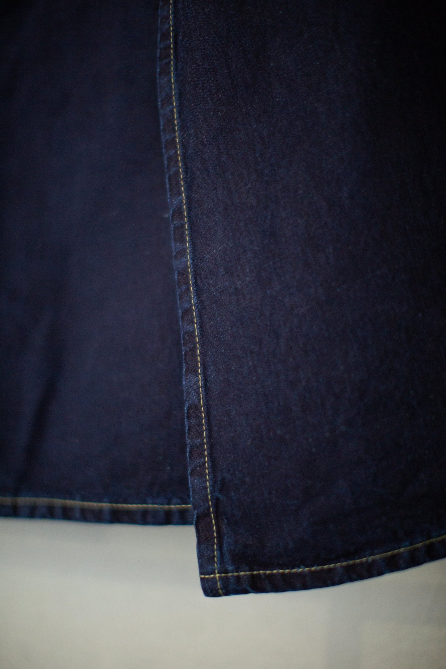 THE SCOUT SKIRT IN RINSED DENIM INDIGO