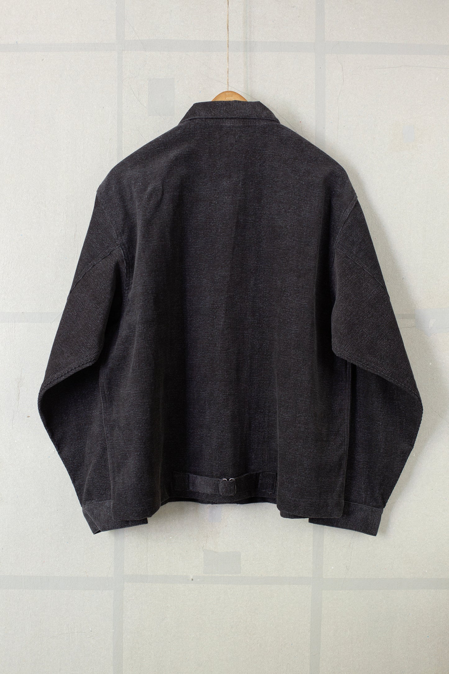 Melange charcoal coverall jacket