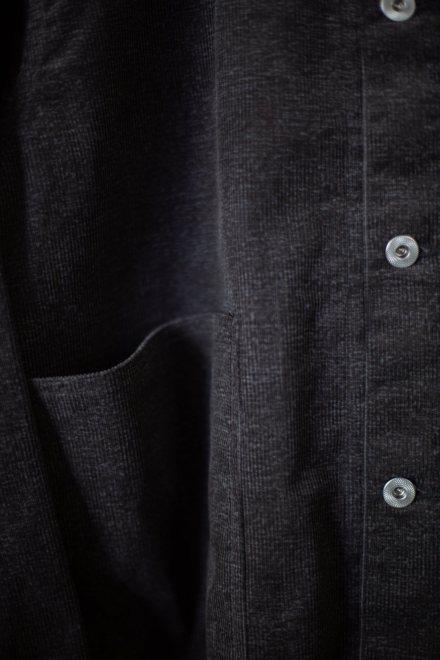 Melange charcoal coverall jacket