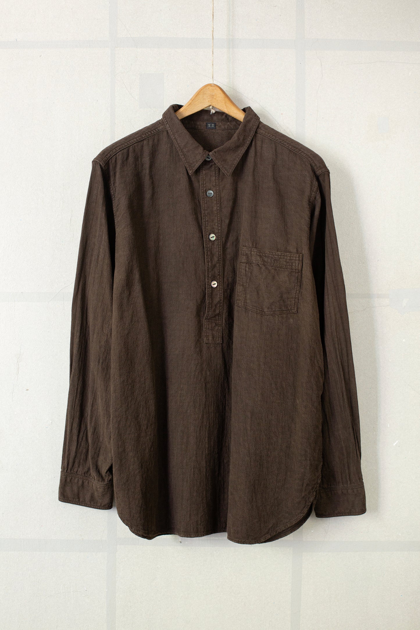 Mud dyed brown work shirt