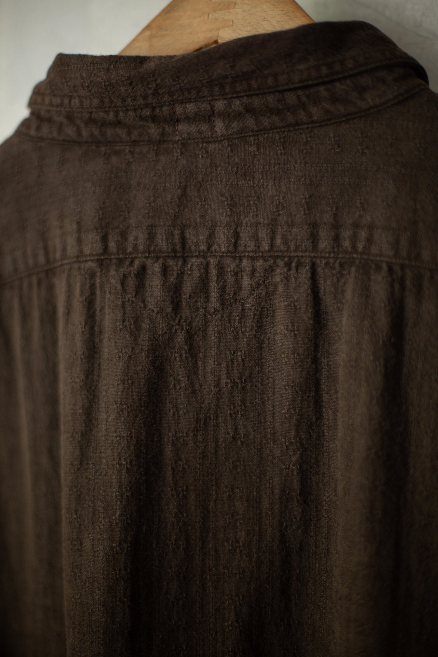 Mud dyed brown work shirt