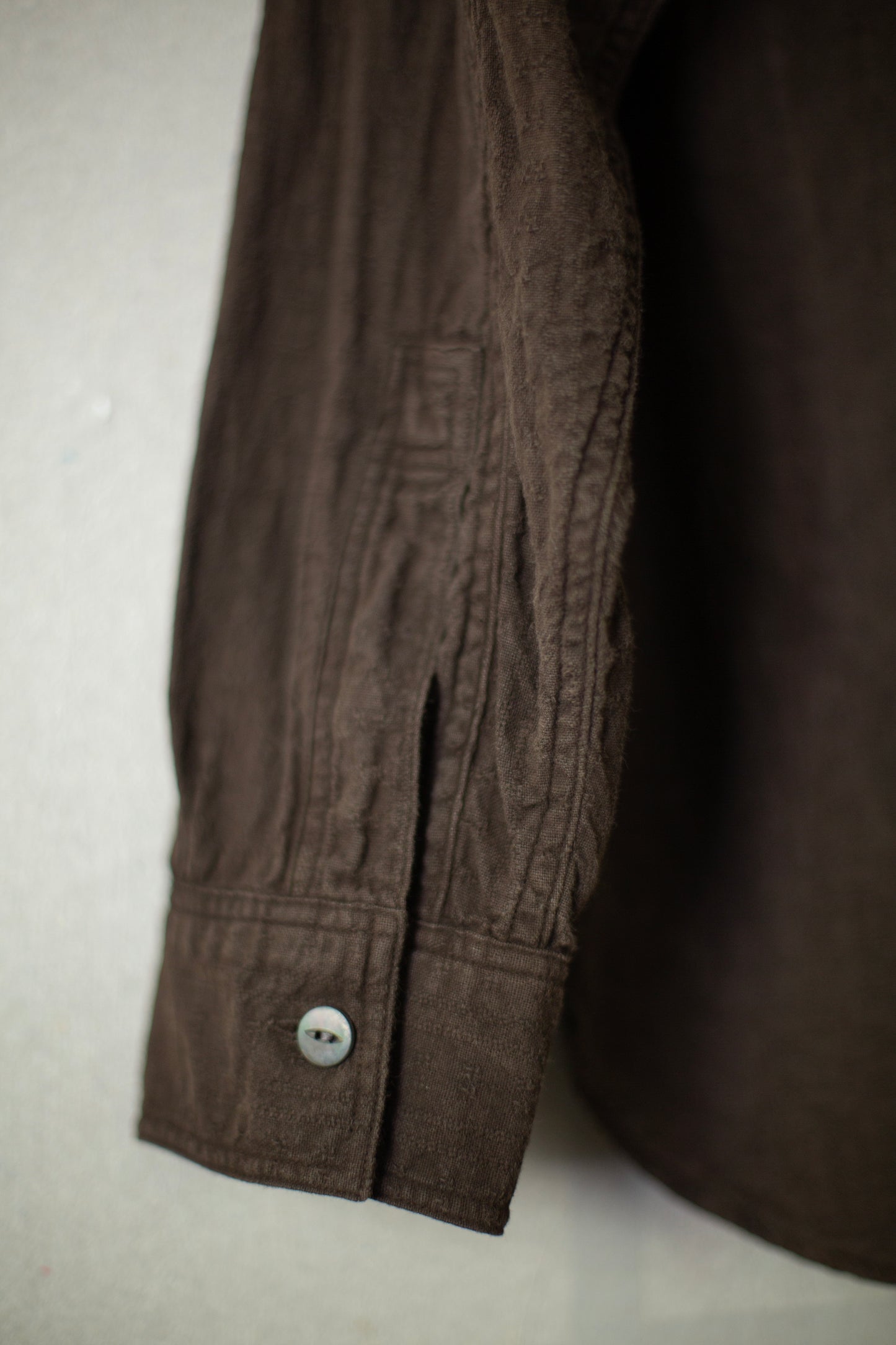 Mud dyed brown work shirt