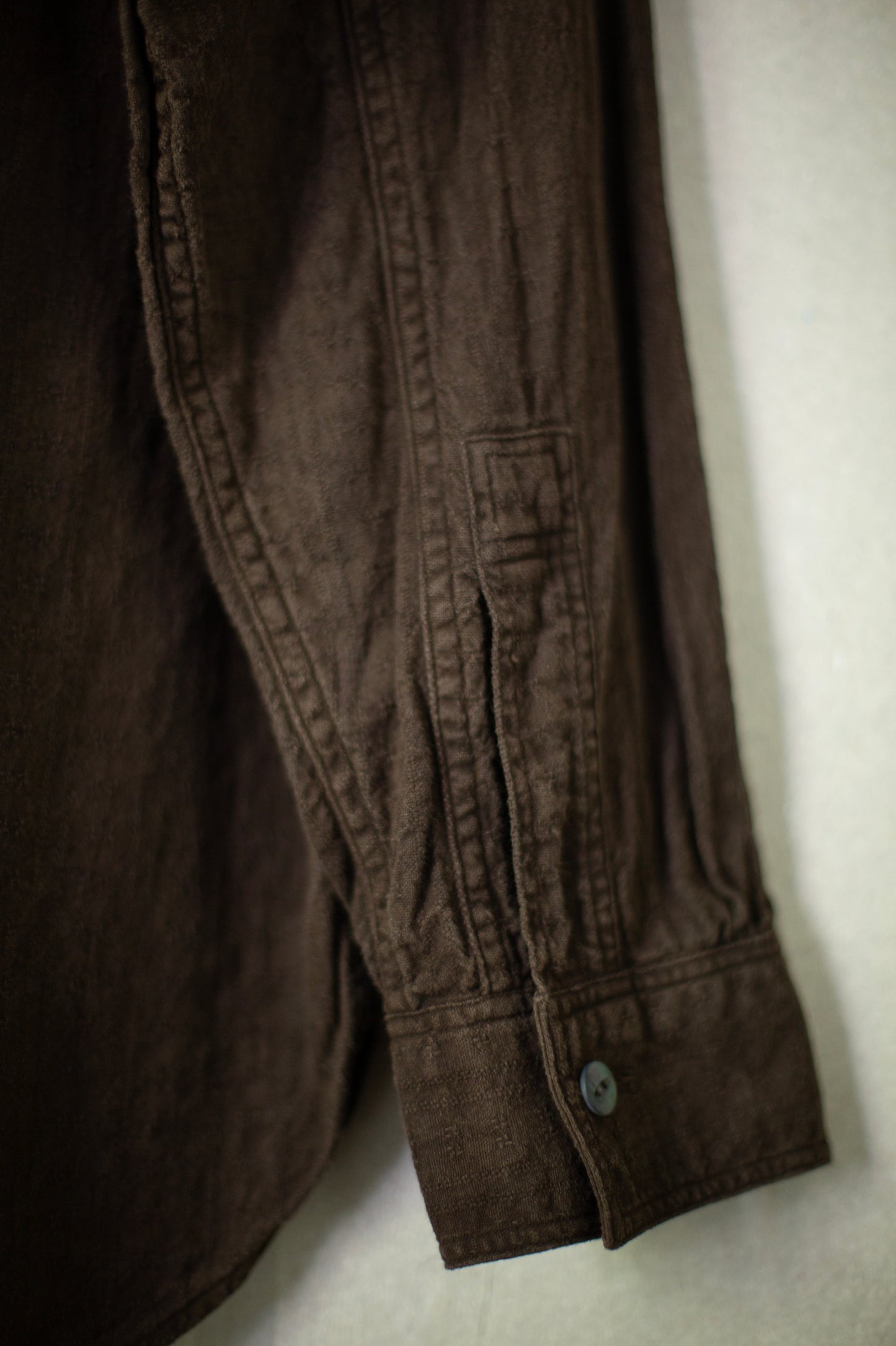 Mud dyed brown work shirt