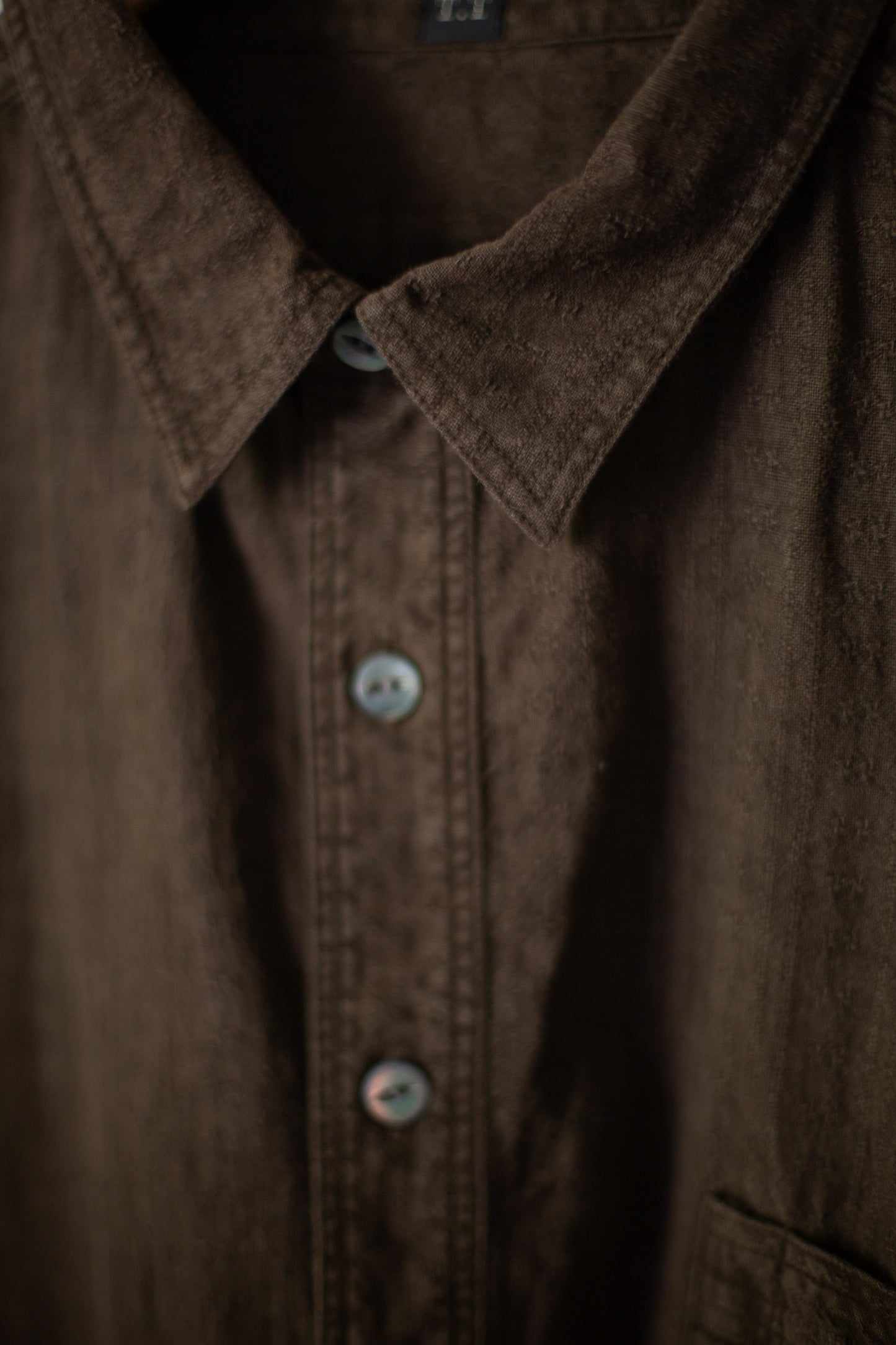 Mud dyed brown work shirt