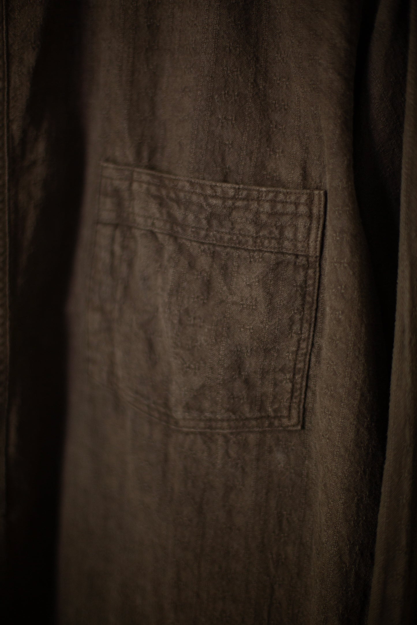 Mud dyed brown work shirt