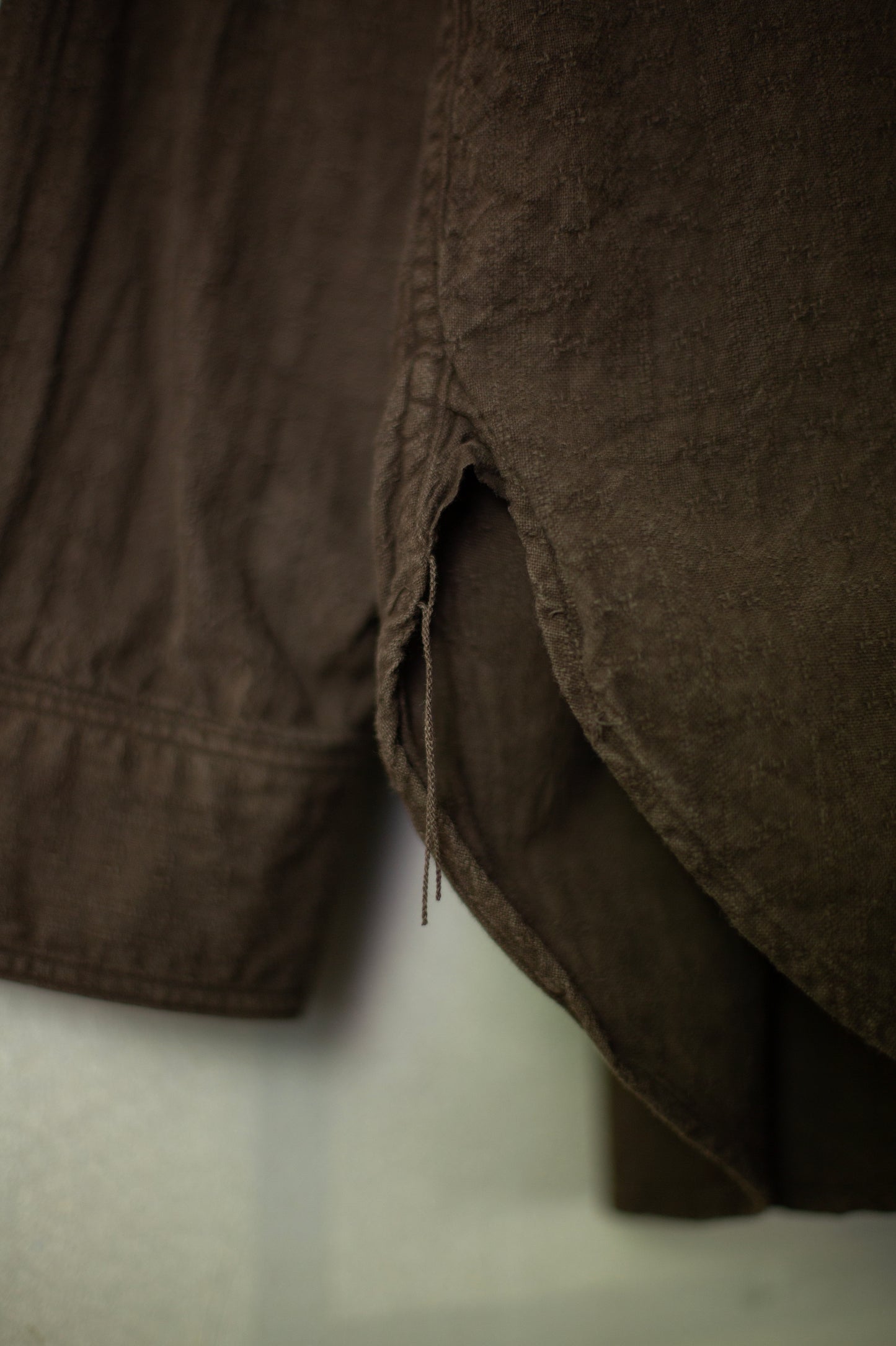 Mud dyed brown work shirt