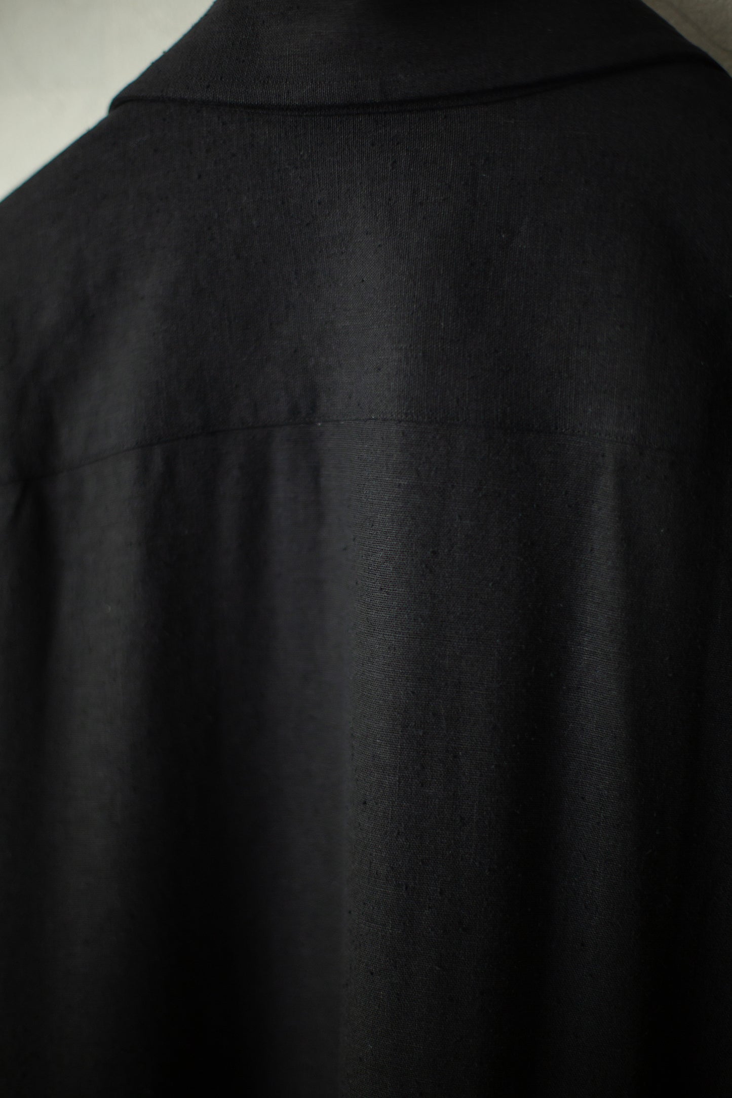 Black silk hemp classic shirt