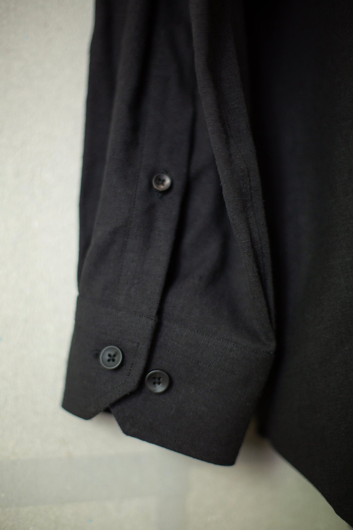 Black silk hemp classic shirt