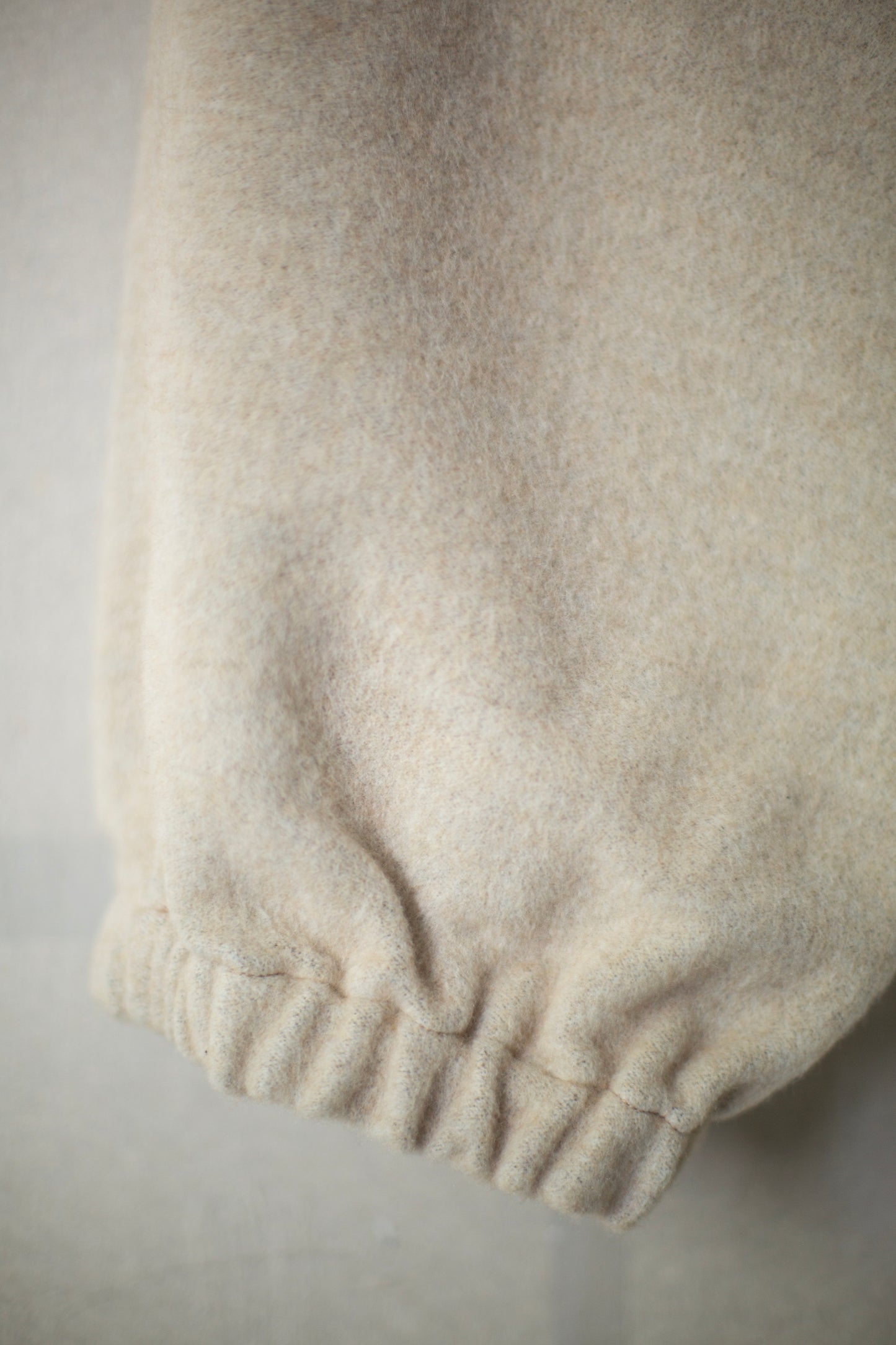 JOGGING pants in brushed beige wool silk camel