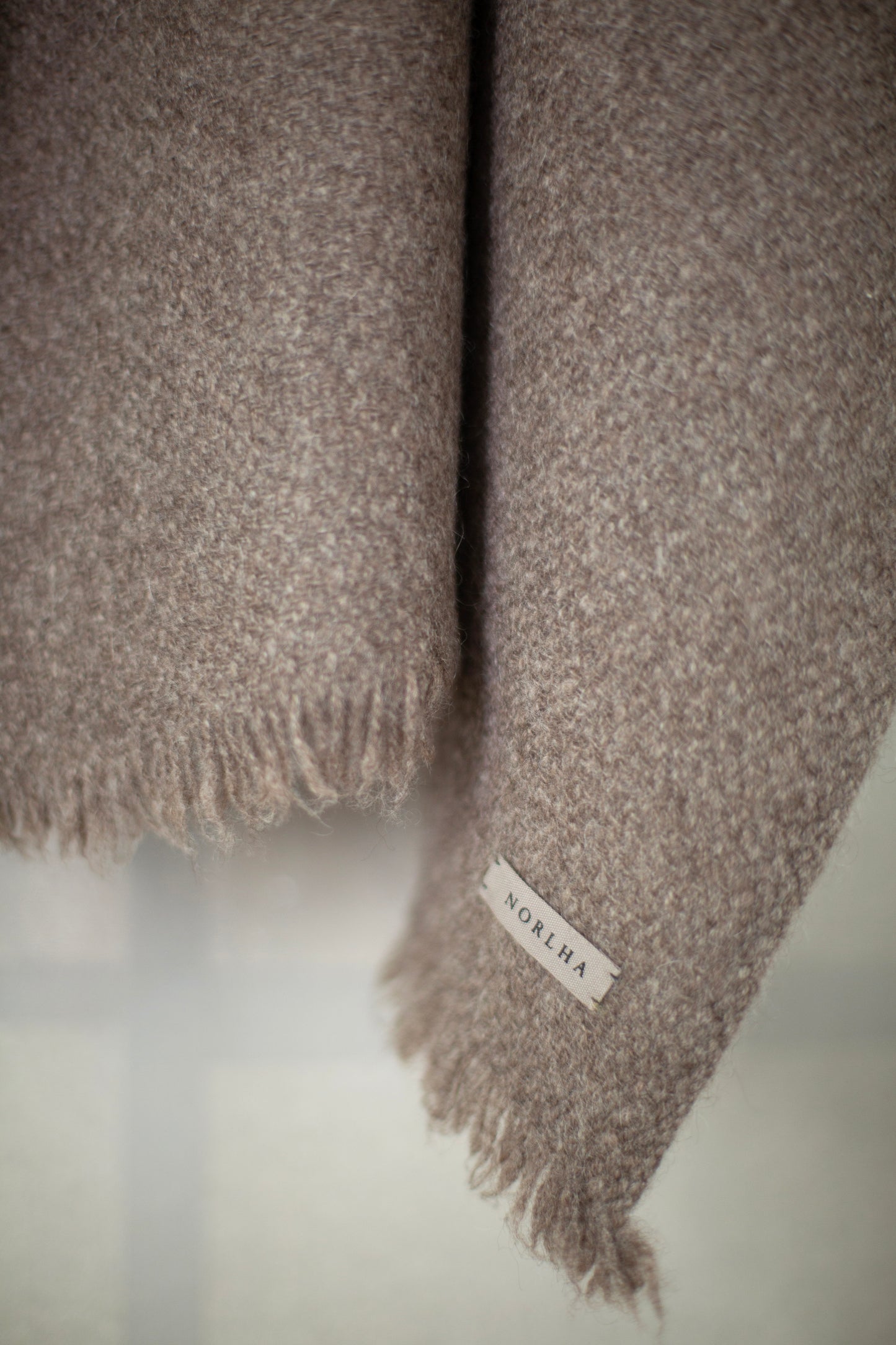 Natural Yak Grey Nomad Net scarf