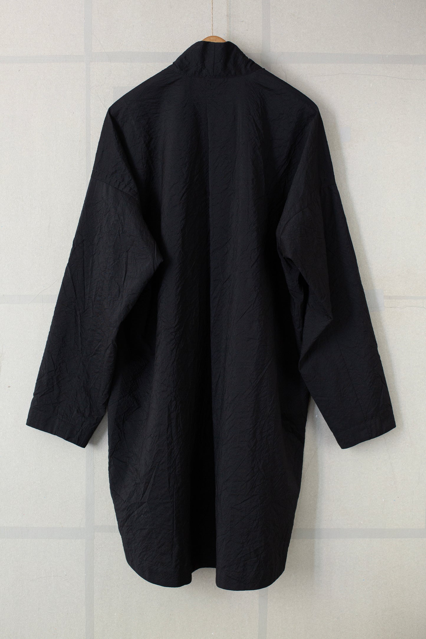 TUNIC#42 - WOOL SILK CLOTH DEEP BLACK