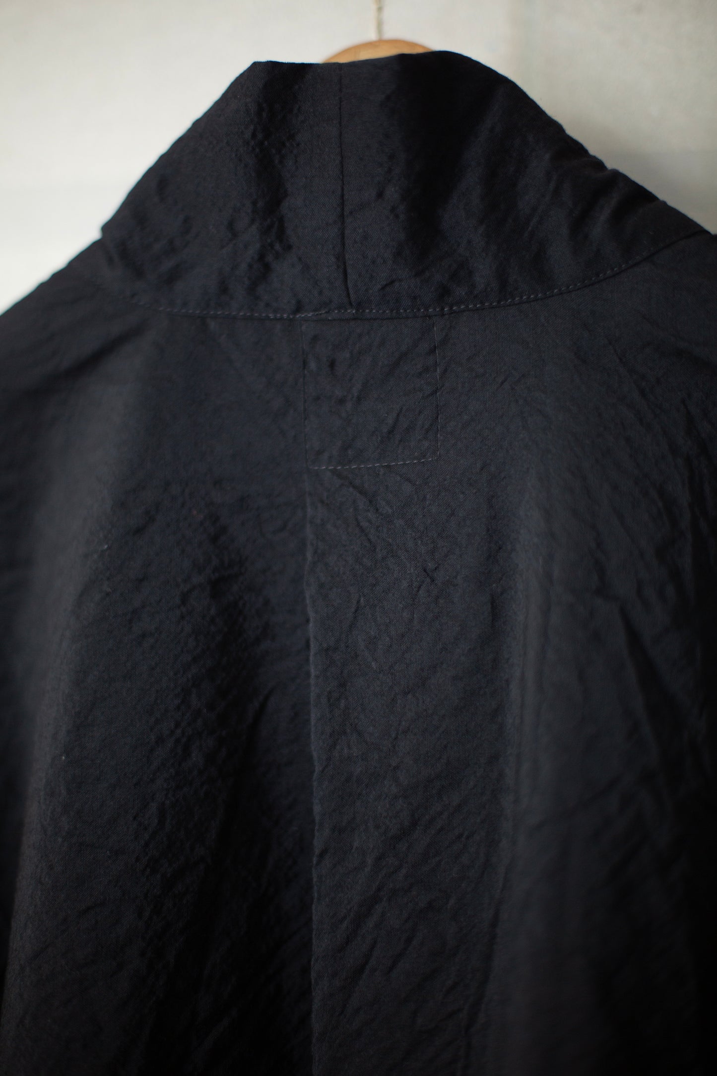 TUNIC#42 - WOOL SILK CLOTH DEEP BLACK