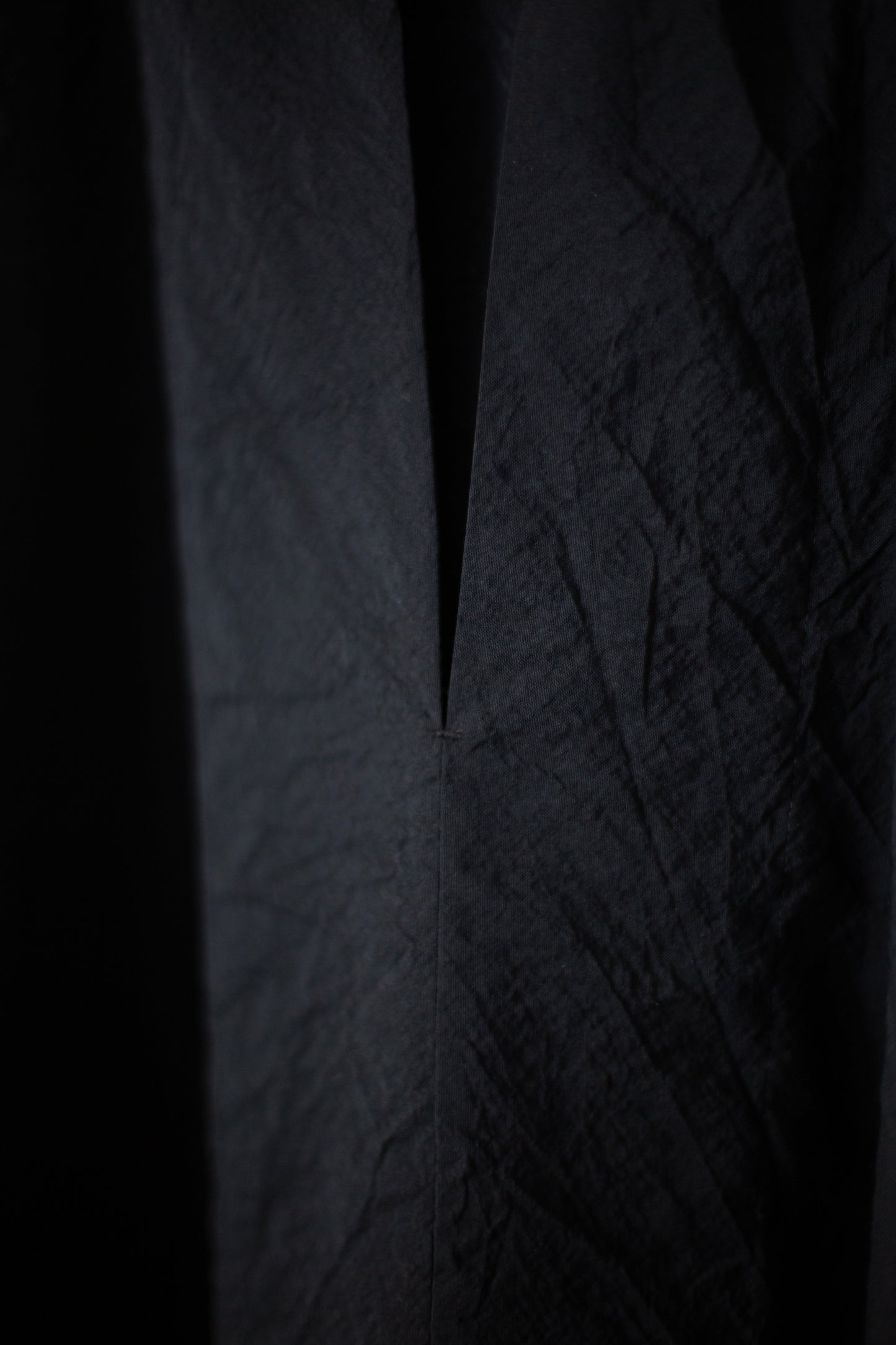 TUNIC#42 - WOOL SILK CLOTH DEEP BLACK