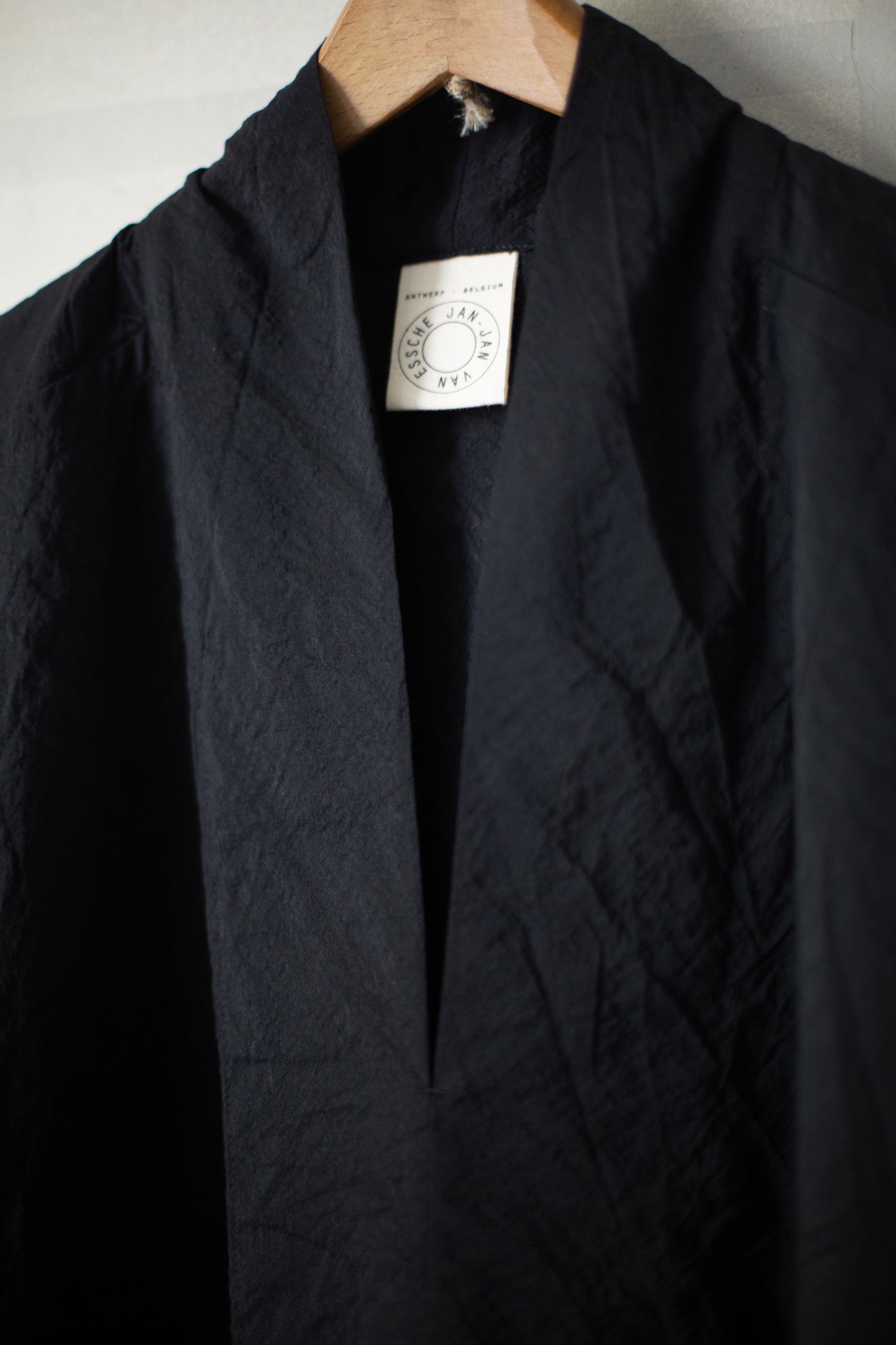 TUNIC#42 - WOOL SILK CLOTH DEEP BLACK
