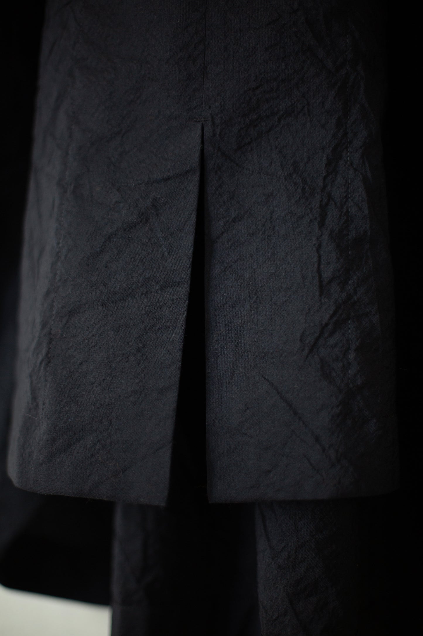 TUNIC#42 - WOOL SILK CLOTH DEEP BLACK