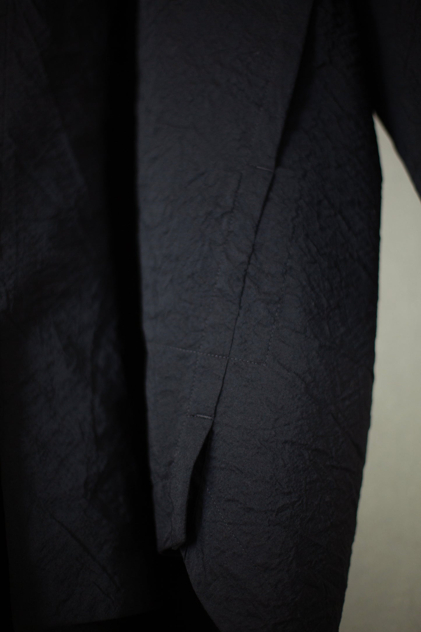 TUNIC#42 - WOOL SILK CLOTH DEEP BLACK