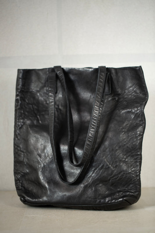 Black Leather Tote Bag